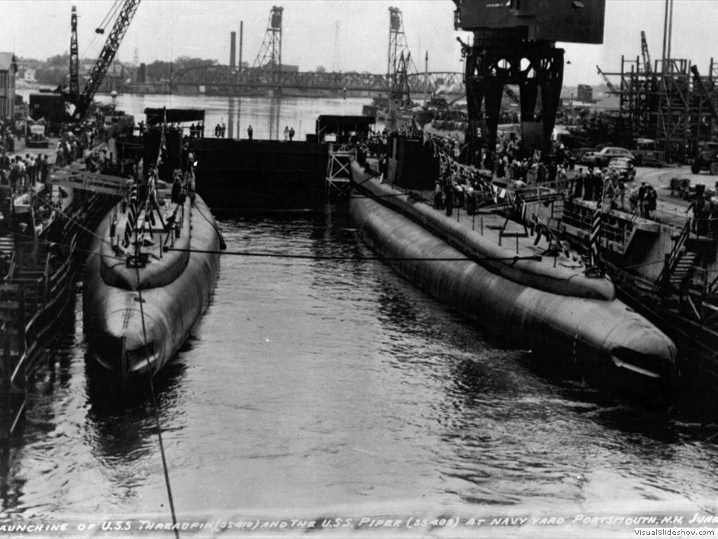 USS Threadfin (SS-410) and USS Piper (SS-409)